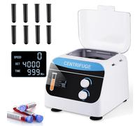 YUCHENGTECH Centrífuga de Laboratorio de Escritorio Eléctrico Centrífuga Digital de Baja Velocidad 8X20ml 4000 rpm 0-999 Min 1920xg para Tubos de Centrífuga de 5/7/10 ml, 28x26x21cm 5kg