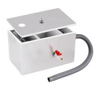 YUCHENGTECH Interceptor de Grasa Comercial 22L Separador de Grasa de Acero Inoxidable Separador de Agua y Aceite Trampa de Grasa para Cocina, Cantina, Restaurante 40x24x23cm