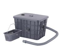 YUCHENGTECH Trampa de grasa comercial de polipropileno de 30 L, separador de filtro de aceite de agua con 1 entrada superior para el hogar, restaurante, comedor, fregadero de cocina con deflectores