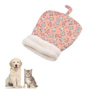 YuchiFa Saco de Dormir para Gatos, Saco de Dormir para Gatos de Interior, Saco de Dormir para Gatos Acogedor en Invierno 360°Saco de Dormir para Gatos calentito (Pink)