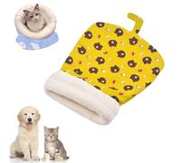 YuchiFa Saco de Dormir para Gatos, Saco de Dormir para Gatos de Interior, Saco de Dormir para Gatos Acogedor en Invierno 360°Saco de Dormir para Gatos calentito (Yellow)