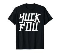 Yuck FOU Diseño tipográfico sarcástico Divertido e Ingenioso Camiseta gráfica económica, Hombre, Negro, L