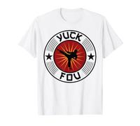 Yuck FOU Emblema Redondo de Patada Alta de Artes Marciales Camiseta gráfica económica, Hombre, Blanco, XL
