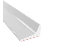 YUCONECT Barrera Agua Ducha 2,05M de Silicona de color Blanco - Copete Encimera Cocina - Barrera de Agua para Ducha - Embellecedor Encimera Cocina - Vierteaguas Ventana - Vierteaguas Mampara