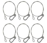 YuCool 6 cables de seguridad de acero inoxidable, 20 pulgadas / 50 cm, para lámparas de escenario, DJ y fiestas de luces