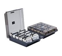 Yudanny Caja de Almacenamiento de Tarjetas de Visita Organizador de Tarjetas de Visita Titular de La Tarjeta de Crédito Archivo de Capacidad de 1000 Tarjetas con Divisores A-Z Gris