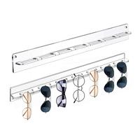 YUDAWN 2 Piezas Organizador Gafas De Sol, Expositor Gafas de Sol, Transparente Acrilico Sujeta Gafas Soporte de Pared para 7 Gafas