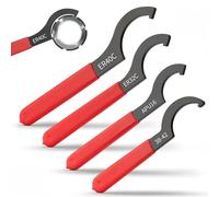 YUDAWN 4 Piezas Llave De Gancho C, Llaves Acidas Carbono Acero Llave de Precarga con Mango Antideslizante (35mm - 56mm)