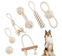 YUDAWN 7 Stück Hundespielzeug Seil, Hundespielzeug Set Spielzeug Hund Seil aus Baumwolle Hundesseil für Zahnreinigung und Kauen Interaktives Kauspielzeug Seils Knoten Zum Mittelgroße Kleine Hunde