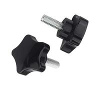 Yudesun Ferretería Estrella Cabeza Sujeción Manija Perilla - M4 M5 M6 M8 M10 Plástico Cabeza Estrella Forma Perilla Sujeción Mango Agarre Tornillo de Mariposa Macho Rosca