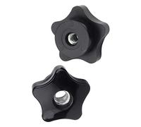 Yudesun Ferretería Estrella Cabeza Sujeción Perillas Manija - M6 M8 M10 M12 M14 M16 Plástico Cabeza Estrella Forma Sujeción Tuercas Perilla Mango Rosca Hembra