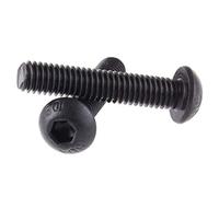 Yudesun Herramientas Ferretería Clavos Tornillos Cabeza Allen - Acero Carbono Hexágono Botón Seta Cabeza Tornillo de Máquina Negro Allen Pernos M6 x 35