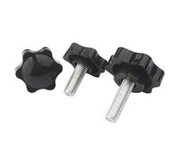 Yudesun Tornillo Sujeción Mango Perilla - M4 M5 15/30 Piezas Cabeza de Estrella Perillas Agarre Pulgar Fijación Rosca Macho Moleteado Máquina Tornillo