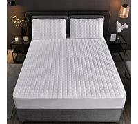 YUDEYU Bajeras Ajustables sábanas Capa Acolchada Colcha Protector de colchón Antideslizante Lavable y Duradero Primeros (Color : White, Tamaño : 120x200 cm/High 10-25cm)