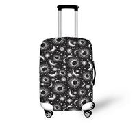 YUDINGFIN Funda para maleta, fundas de equipaje con cremalleras, antiarañazos, rendimiento elástico en uso a largo plazo, fundas de equipaje para aeropuerto y exteriores, Sol y luna, S-18-21 Inch