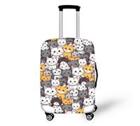 YUDINGFIN Funda para maleta, fundas de equipaje con cremalleras, antiarañazos, rendimiento elástico en uso a largo plazo, fundas de equipaje de aeropuerto, Lindo Gato, S-18-21 Inch