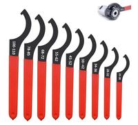 Yudobliss C Llave de Gancho para Llave Inglesa, Herramienta de Llave de Gancho de 9 Piezas, Juego de Llaves de Tensor de Amortiguador, Llave de Rosca, Herramienta de Reparación de Llaves Roscadas