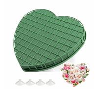 Yudobliss Flor Corazón de Espuma, 31 cm Espuma Floral Mojada, Espuma para Arreglos Florales, Espuma Tartán y Ventosas, Adecuada para Floristerías, Arreglos de Mesa, Bodas y Cumpleaños