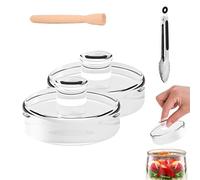 Yudobliss Pesos de Fermentación, 2 Pc Pesas de Fermentación, Peso de Fermentación de Vidrio de Kimchi, Pesas de Vidrio para Fermentación Ø 7cm, Pesas de Vidrio para Fermentación con Abertura Ancha