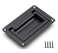 YUDTKK Zinc Alloy Recessed Pull Handle Container Handle Black Flush Lift Recessed Door Handle,4.33 Inch,1 Pack