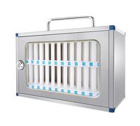 YUE JJXN Armario Almacenaje Portátil para Teléfonos, Storage Cabinet, Acero Inoxidable, Montaje en Pared, con asa para Escuelas, Hospitales y Empresas(Silver,22x20x15cm/9x8x6in)