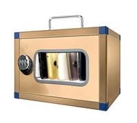 YUE JJXN Armario Almacenaje Portátil para Teléfonos, Storage Cabinet, Acero Inoxidable, Montaje en Pared, con asa para Escuelas, Hospitales y Empresas(Gold,30x20x27cm/12x8x11in)