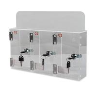 YUE JJXN Caja de Almacenamiento para Teléfono Móvil, Armario con Llave, Fabricada en Material Acrílico, Adecuada para Salas de Conferencias(35x7x19cm/14x3x7.5in)