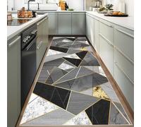 YUEAENK Alfombra de Cocina Antideslizante 90 x 350 cm Alfombra de Pasillo Larga, Alfombra de Pasillo, Alfombra Larga, para Cocina y baño, salón, Pasillo