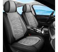 YuEany Juego de fundas de asiento de coche de ajuste universal para SsangYong W Rexton ActYon Korando Rexton Chairman Confort Nappa juego de protección de piel
