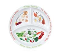 Yuecda Plato de control de porciones para nutrición equilibrada - Platos de alimentación saludable para adultos y adolescentes - Separadores de melamina, pérdida de peso, diabetes