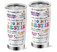 Yuecda Regalos para mejores amigas, regalos de cumpleaños para mujeres, para mi mejor amiga, vaso aislado de 20 onzas, regalo de amistad para mejor amiga, cumpleaños, día de San Valentín, para mejor