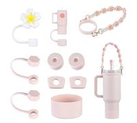 Yuecda Stanley Cup Set de accesorios, incluye 1 correa para botellas de agua, 1 bota de silicona, juego de juntas a prueba de fugas, para vasos Stanley de 1,2 l y 850 ml, tazas no incluidas (cuarzo