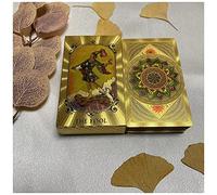 Yuechuxiao Cartas del Tarot con Guía - 78 PVC Impermeable Antiarrugas Baraja de Cartas de Tarot de lámina de Oro de Lujo con Caja Exquisita para Principiantes, Herramienta de adivinación