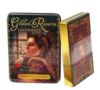 Yuechuxiao Glided Reverie Lenormand Oracle Tarot Cards Deck con guía y Caja de Metal para Principiantes y lectores Expertos, Herramientas de adivinación con Borde de lámina de Oro