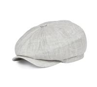 YUECIBAI Boinas Sombreros Gorra De Vendedor De Periódicos De Lino En Espiga Gorras para Hombres Y Mujeres Sombrero Plano Transpirable Sombreros De Boina 57Cm Gris