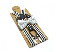 YUECIBAI Tirantes Suspender Tirantes Rojos Para Hombre Tirantes Para Mujer Vestido Con Pajarita Cinturón Con Tirantes Pantalones Con Tirantes A Rayas Y En La Espalda Para Adultos Color Beige