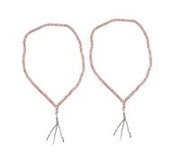 Yuecoom 2PCS Muslim Prayer Beads, Mandala Crafts Prayer Beads 99 Beads Exquisite Design Tasbih Prayer Beads for Hand Bag (Pink)