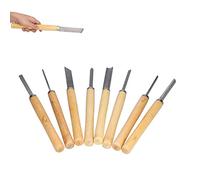Yuecoom - Juego de 8 cinceles para tornear madera, juego de cinceles para torno de madera, herramientas de separación de ranuras HHS, accesorios para tallar madera dura