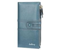 YUEcthynous - Monedero grande para mujer, de piel sintética flexible, pequeño y en una cartera para mujer, en colores muy bonitos con muchos compartimentos, contemporáneo, cian, large, Contemporáneo