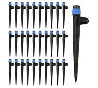 Yuecuu 30 emisores de riego por goteo para tubo de 1/4 pulgadas, rociadores de jardín con goteros ajustables para sistema de riego de casa y jardín