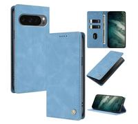 YUECXIN Cuero Funda para Google Pixel 10 Pro XL/Google Pixel 9 Pro XL Estuche, Flip Billetera Plegable Cubierta Libro, con Soporte/Ranura para Tarjeta/Cierre Magnético/Bloqueo RFID Cubierta.Azul cielo
