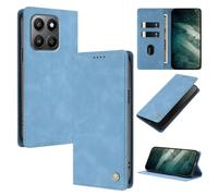 YUECXIN Cuero Funda para Honor 400 Smart Estuche, Flip Billetera Plegable Cubierta Libro, con Soporte/Ranura para Tarjeta/Cierre Magnético/Bloqueo RFID Cubierta. Azul Cielo