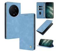 YUECXIN Cuero Funda para Honor Magic 8 Pro/Magic8 Pro Estuche, Flip Billetera Plegable Cubierta Libro, con Soporte/Ranura para Tarjeta/Cierre Magnético/Bloqueo RFID Cubierta. Azul Cielo