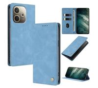 YUECXIN Cuero Funda para OPPO A5 Pro 5G/4G Estuche, Flip Billetera Plegable Cubierta Libro, con Soporte/Ranura para Tarjeta/Cierre Magnético/Bloqueo RFID Cubierta. Azul Cielo