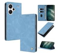 YUECXIN Cuero Funda para Xiaomi Redmi Note 13 Pro+ Plus 5G Estuche, Flip Billetera Plegable Cubierta Libro, con Soporte/Ranura para Tarjeta/Cierre Magnético/Bloqueo RFID Cubierta. Azul Cielo