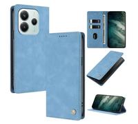 YUECXIN Cuero Funda para xiaomi Redmi Note 14 4G Estuche, Flip Billetera Plegable Cubierta Libro, con Soporte/Ranura para Tarjeta/Cierre Magnético/Bloqueo RFID Cubierta. Azul Cielo