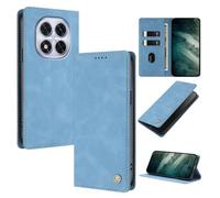 YUECXIN Cuero Funda para Xiaomi Redmi Note 14 Pro 4G Estuche, Flip Billetera Plegable Cubierta Libro, con Soporte/Ranura para Tarjeta/Cierre Magnético/Bloqueo RFID Cubierta. Azul Cielo