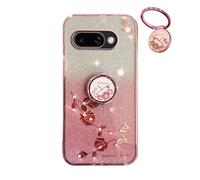 YUECXIN Funda Glitter para Google Pixel 9a, Cute Brillante para Niñas Mujerese Carcasa Bling, Ultradelgado Suave Prémium Antigolpes TPU Bumper Silicona Cubierta, Rosa