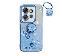 YUECXIN Funda Glitter para Motorola Edge 50 Neo/Edge 60 Neo/ThinkPhone 25, Cute Brillante para Niñas Mujerese Carcasa Bling, Ultradelgado Suave Prémium Antigolpes TPU Bumper Silicona Cubierta, Azul