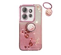 YUECXIN Funda Glitter para Motorola Edge 50 Neo/Edge 60 Neo/ThinkPhone 25, Cute Brillante para Niñas Mujerese Carcasa Bling, Ultradelgado Suave Prémium Antigolpes TPU Bumper Silicona Cubierta, Rosa